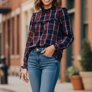 Current/Elliott Multicolor Plaid Shirt